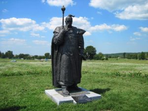 Пам'ятник Петру Калнишевському в селі Пустовійтівка Роменського району Сумської області.